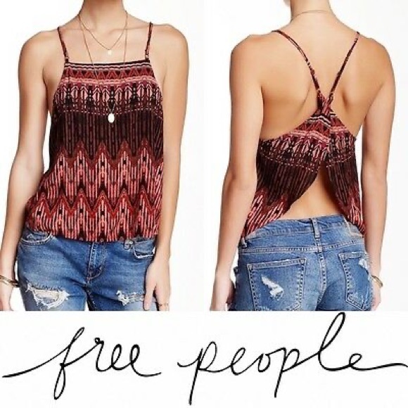 Free People Tops - Free People Sundazed Crisscross Printed Cami